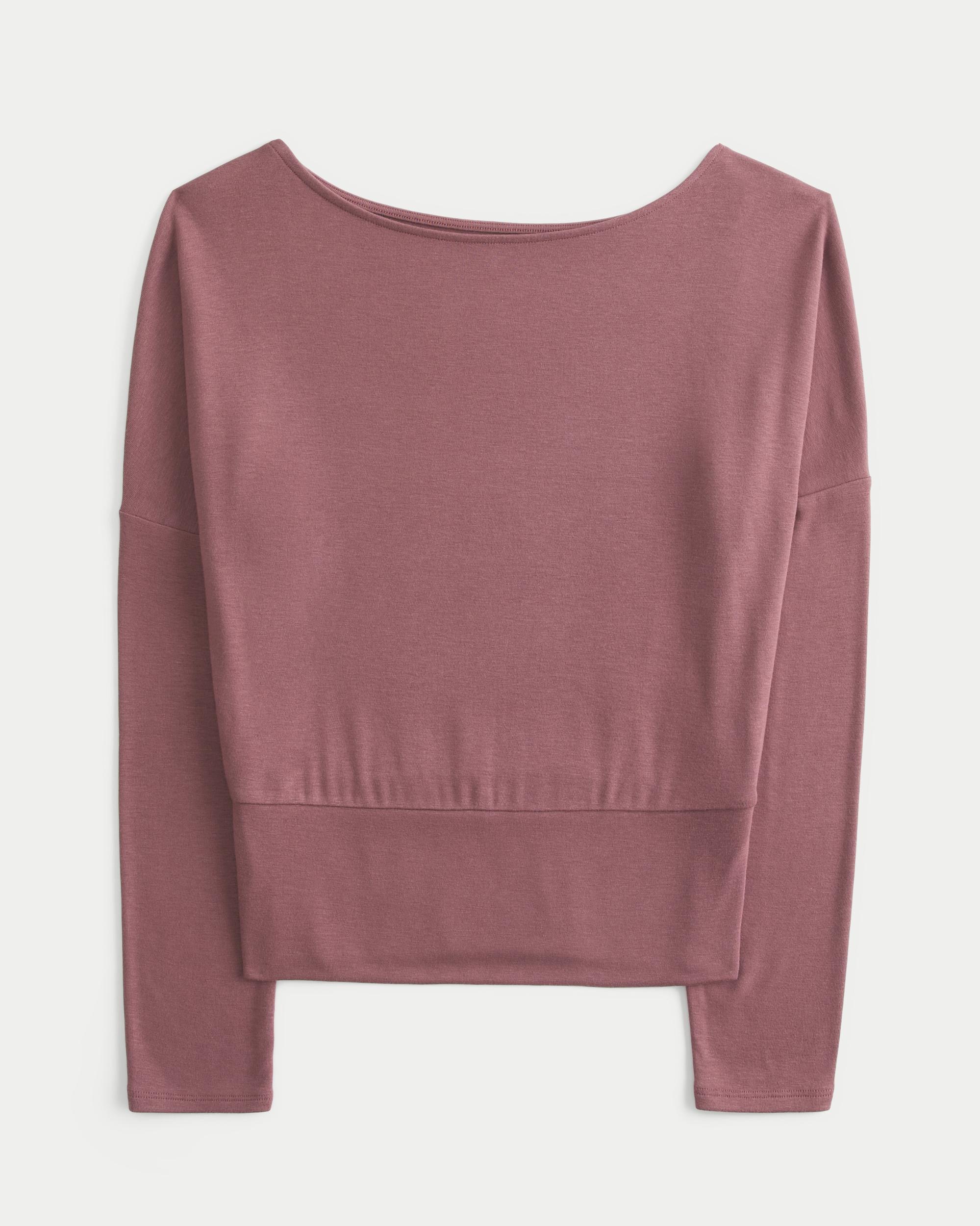 Easy Banded Slash-Neck Top Product Image