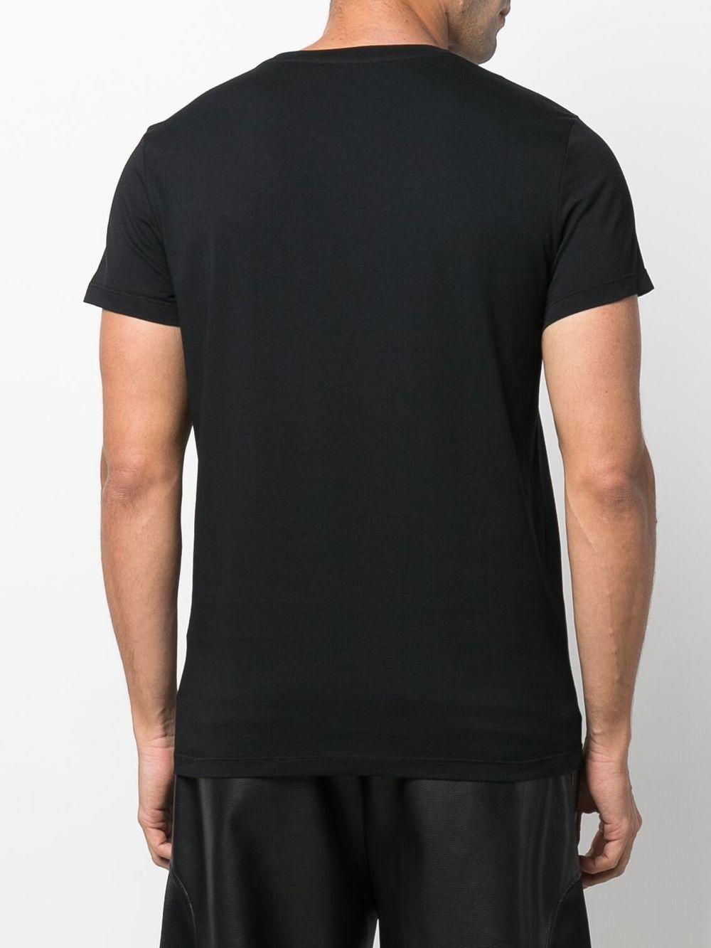 BALMAIN Logo-embossed Cotton T-shirt In Black Product Image