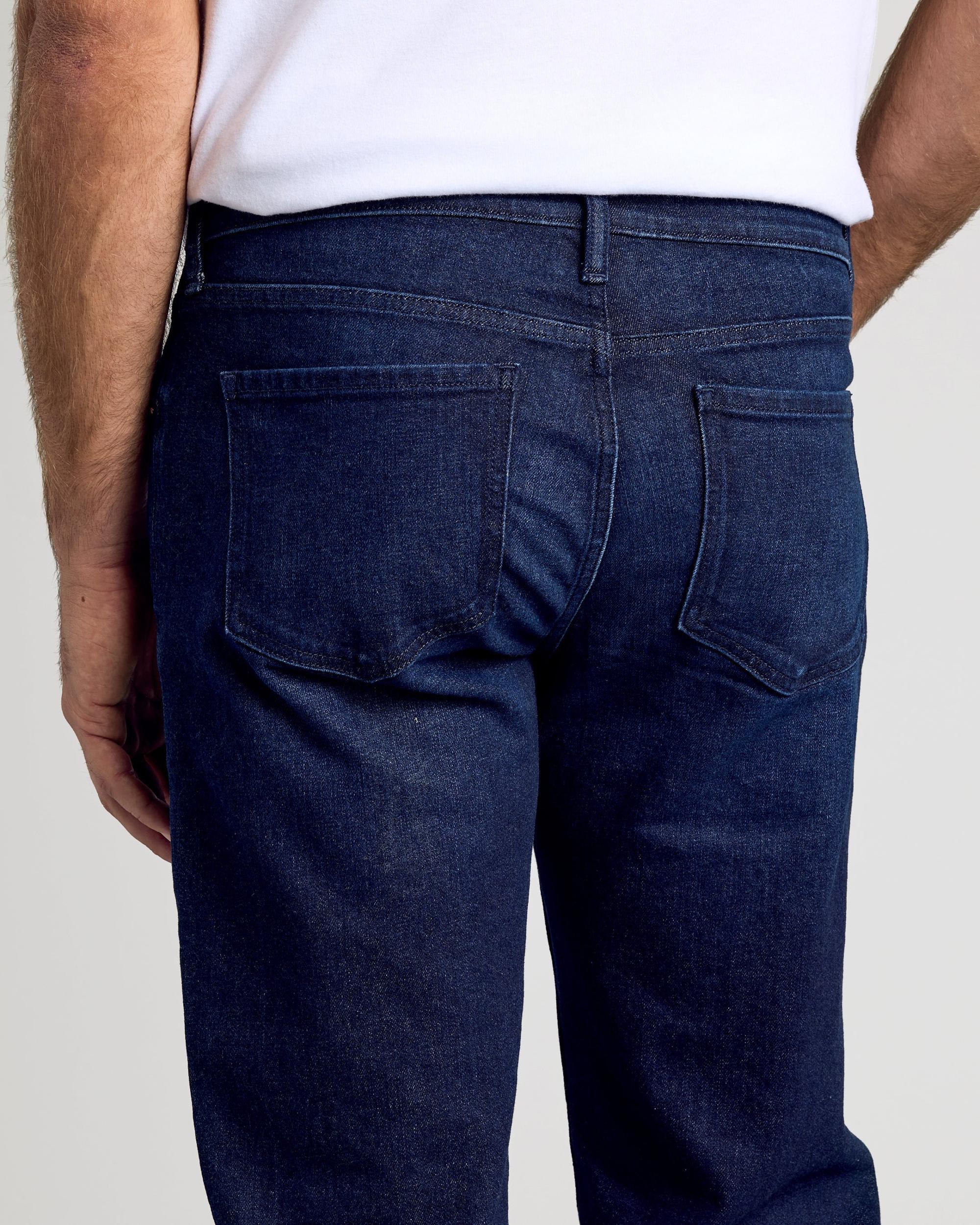 Indigo Rinse Straight Authentic Denim Jeans Product Image