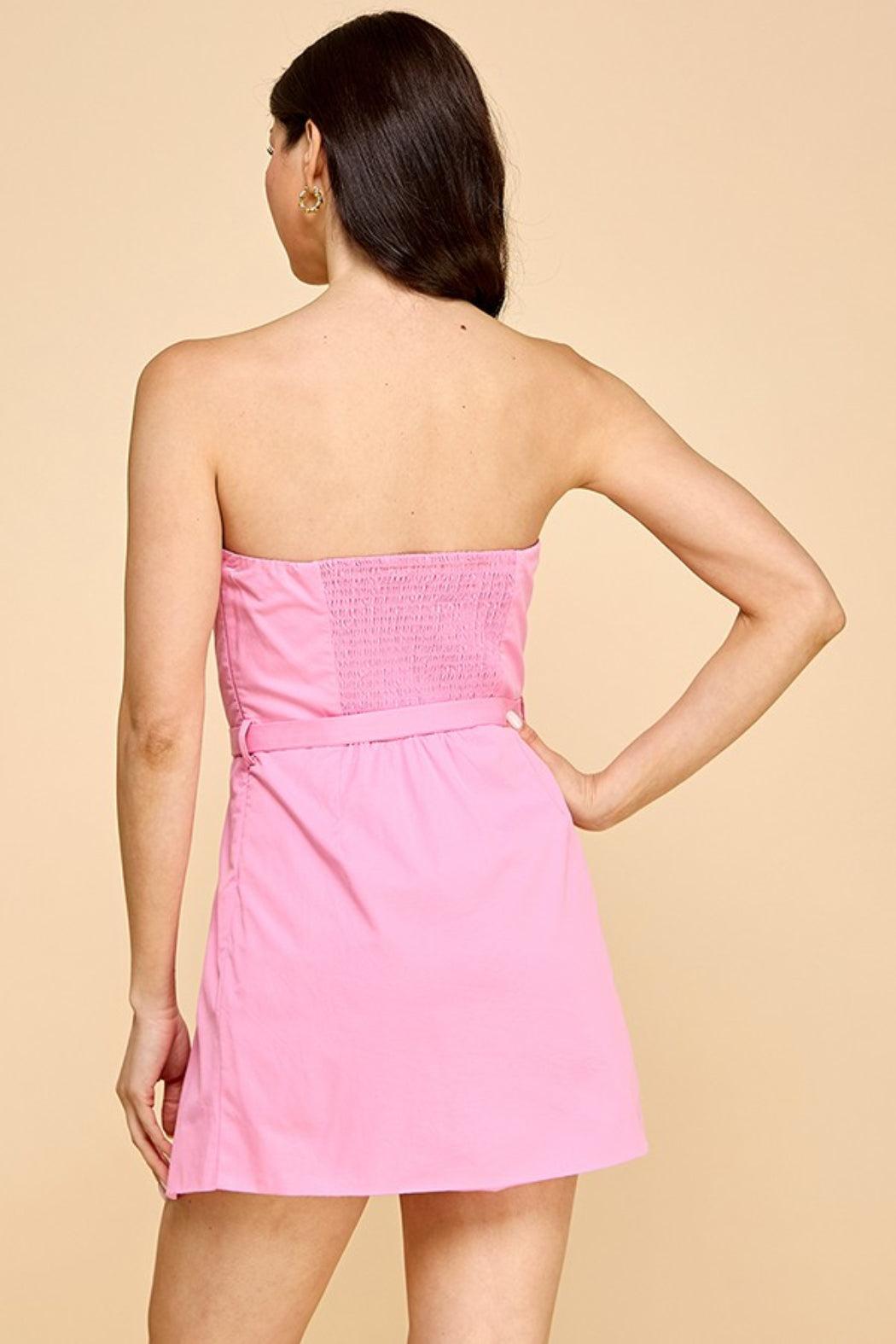 Strapless Belted Dress Product Image