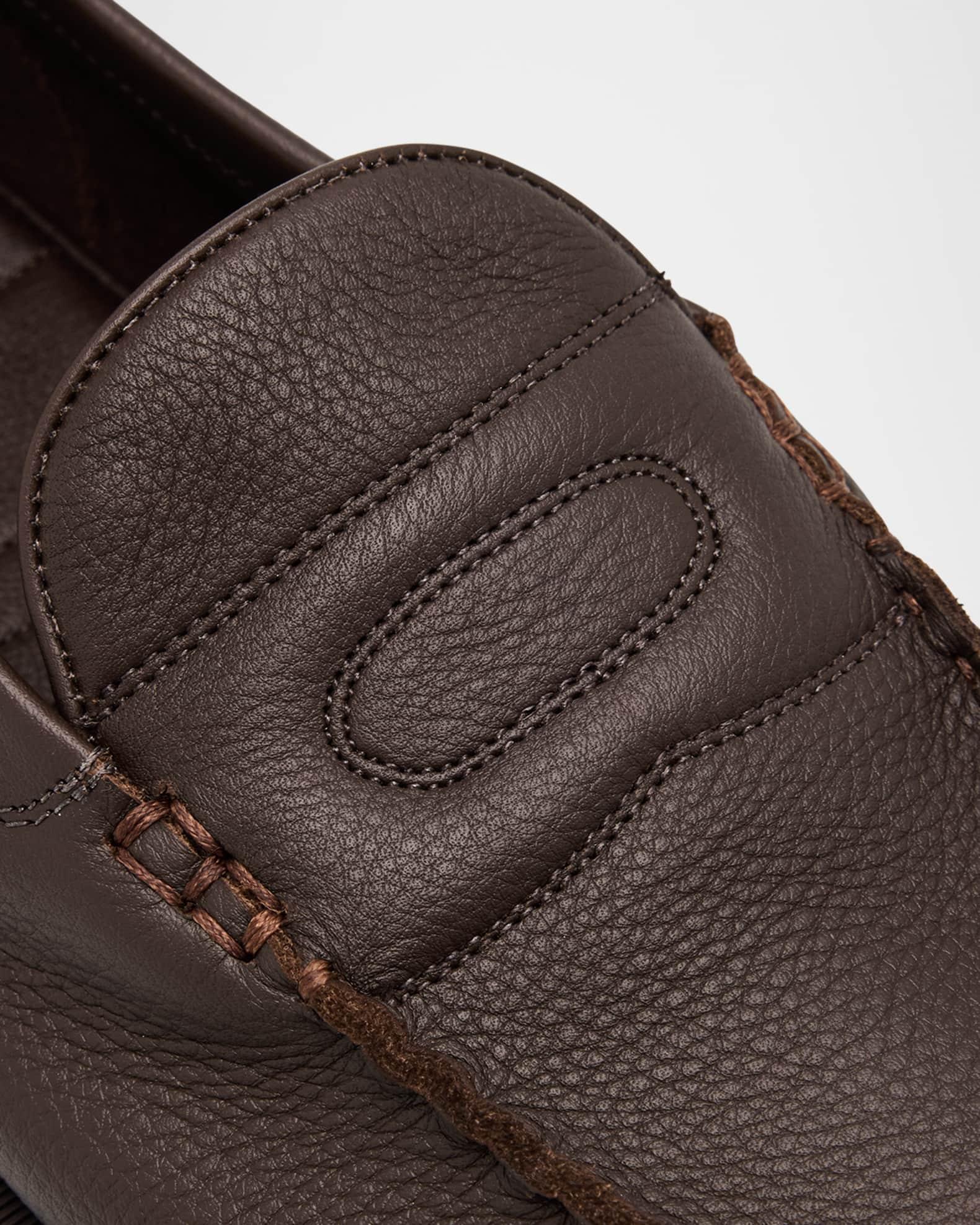 Men's Pace Grained Leather Penny Loafers Product Image