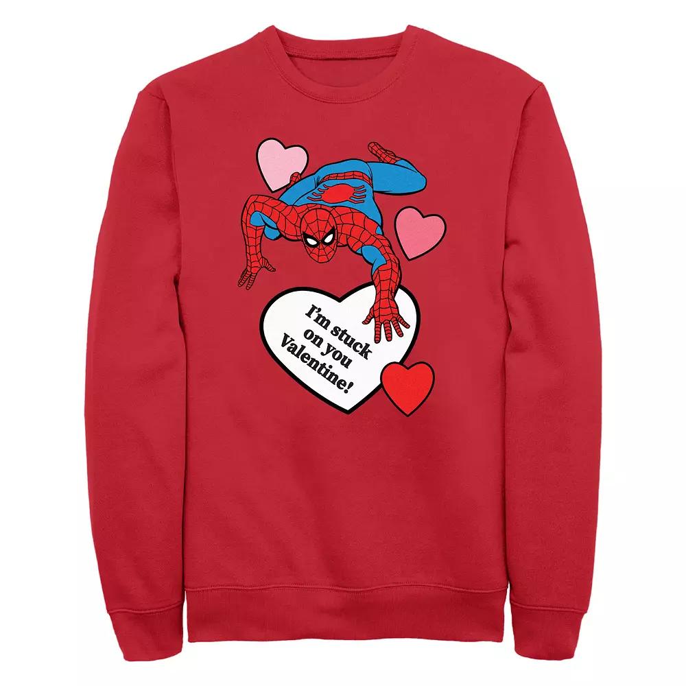 Men's Marvel Spider-Man I'm Stuck On You Valentine Graphic Fleece,  Product Image