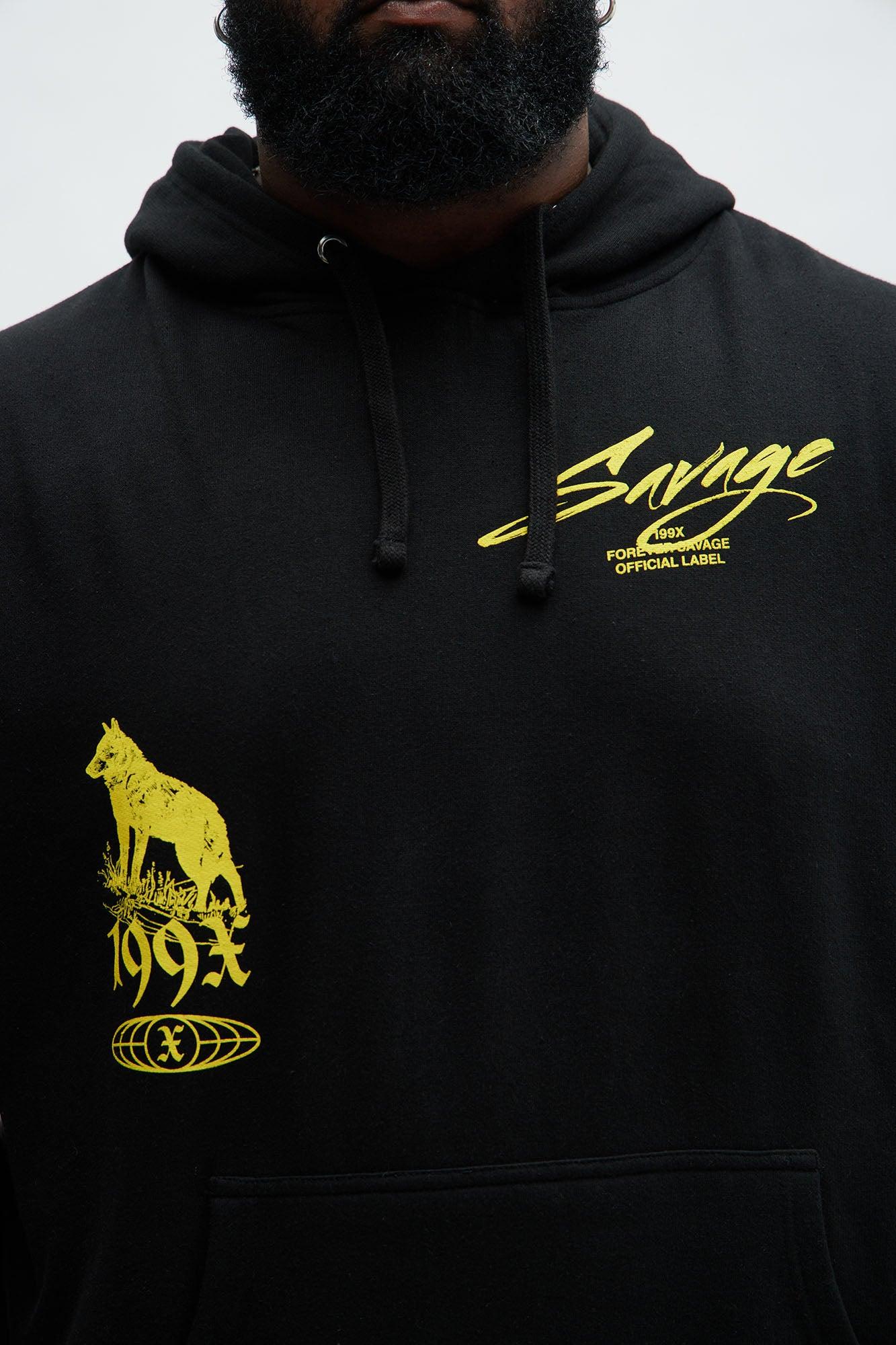 Savage Wolf Hoodie - Black Product Image