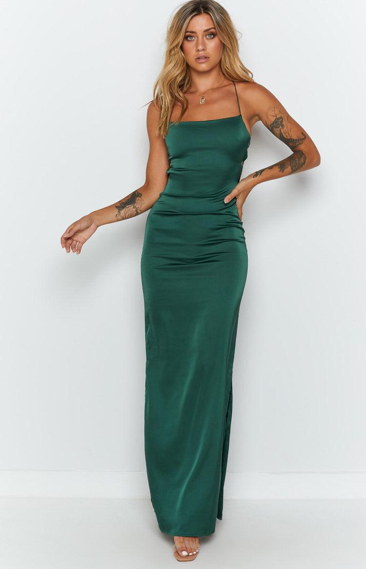 Manhattan Slip Formal Dress Emerald Product Image