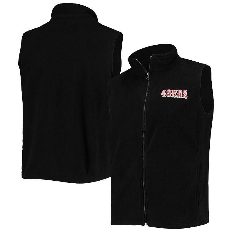 Men's Dunbrooke Black San Francisco 49ers Houston Fleece Full-Zip Vest, Size: Small Product Image