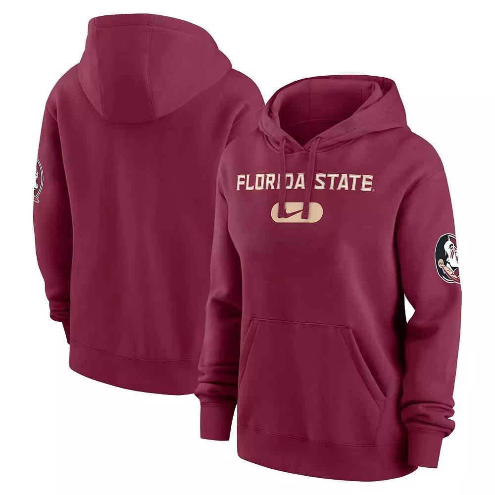 Women's Nike  Garnet Florida State Seminoles Club Fleece Pullover Hoodie, Size: Large, Red Product Image