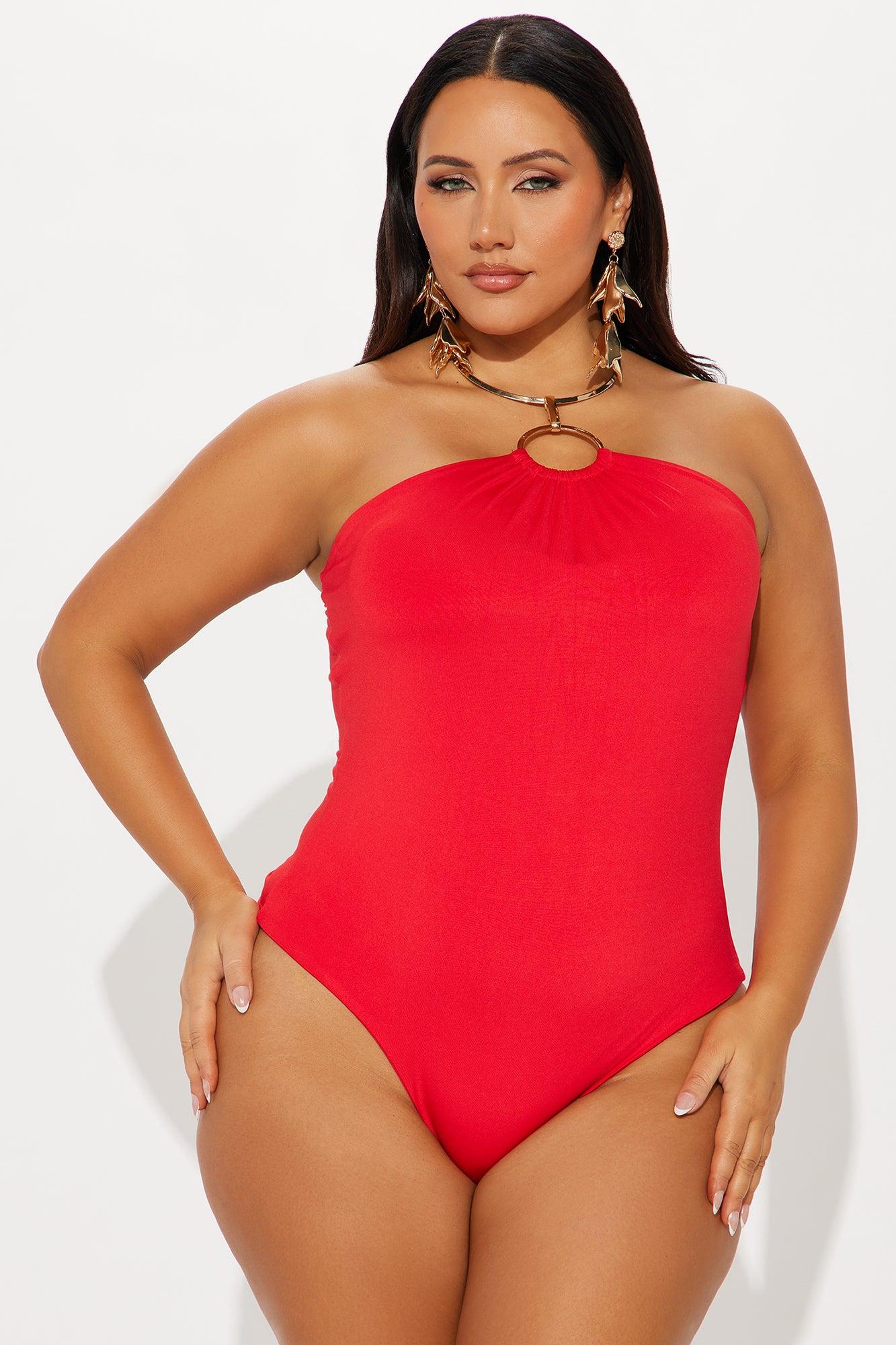 Hera Halter Bodysuit - Red Female Product Image