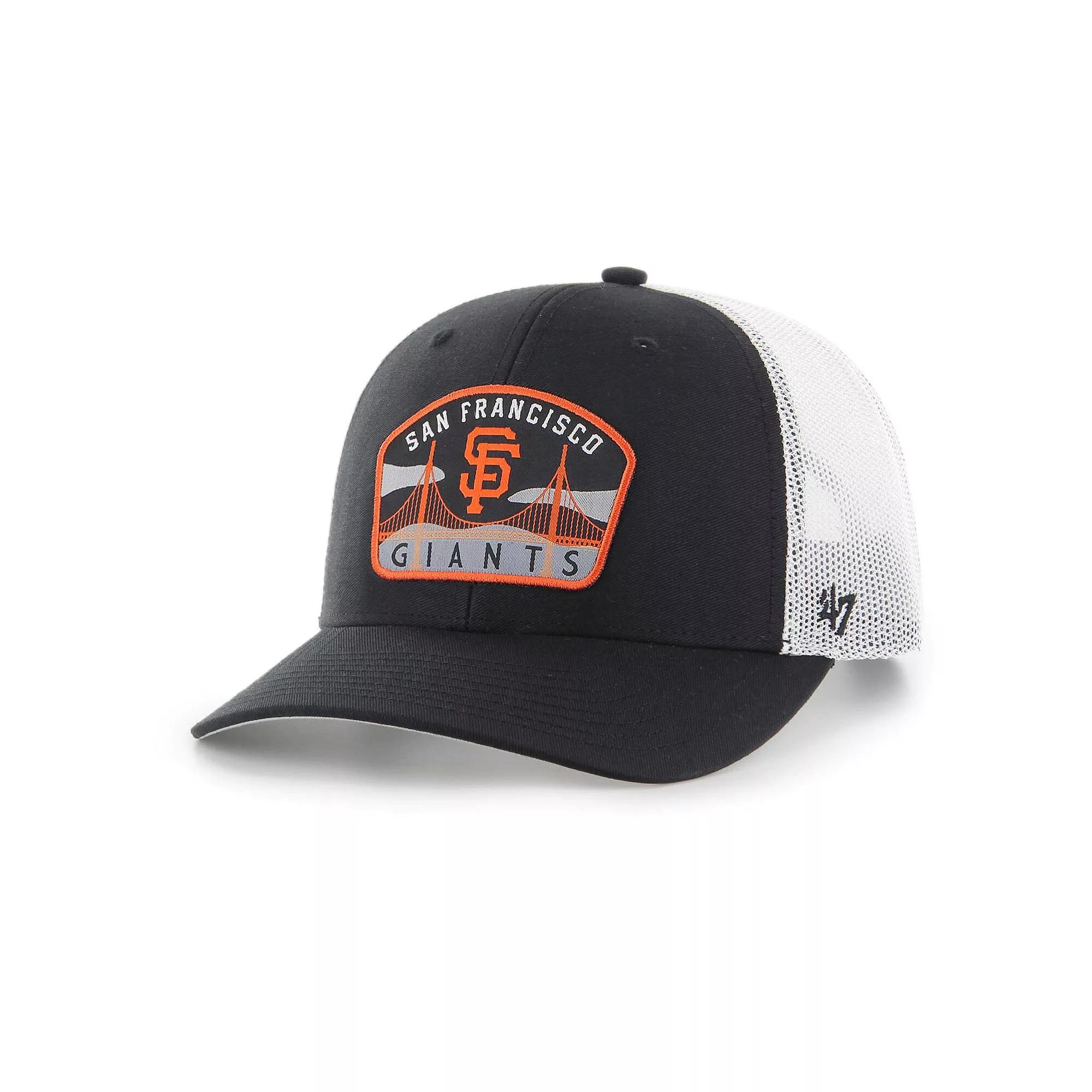 Men's '47 Black San Francisco Giants Retro Region Patch Trucker Adjustable Hat Product Image