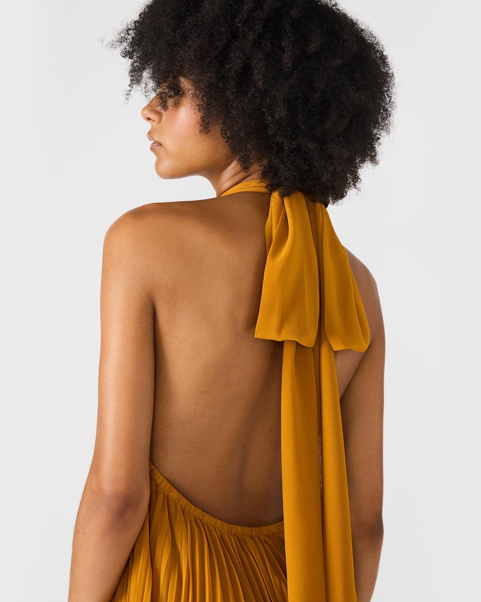 MARAYA DRESS TUSCAN GOLD Female Product Image