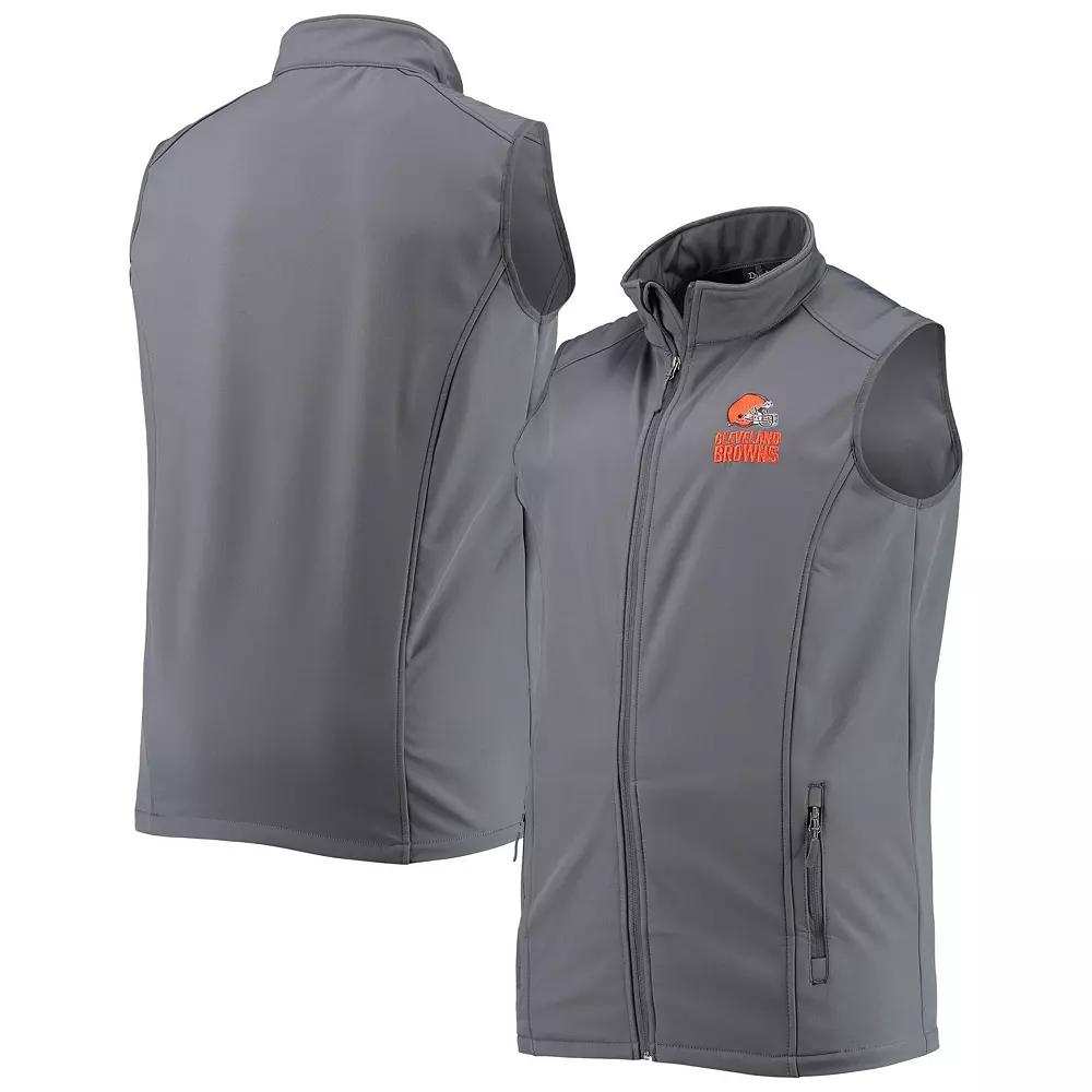Men's Dunbrooke Heathered Charcoal Cleveland Browns Big & Tall Archer Softshell Full-Zip Vest,  Product Image