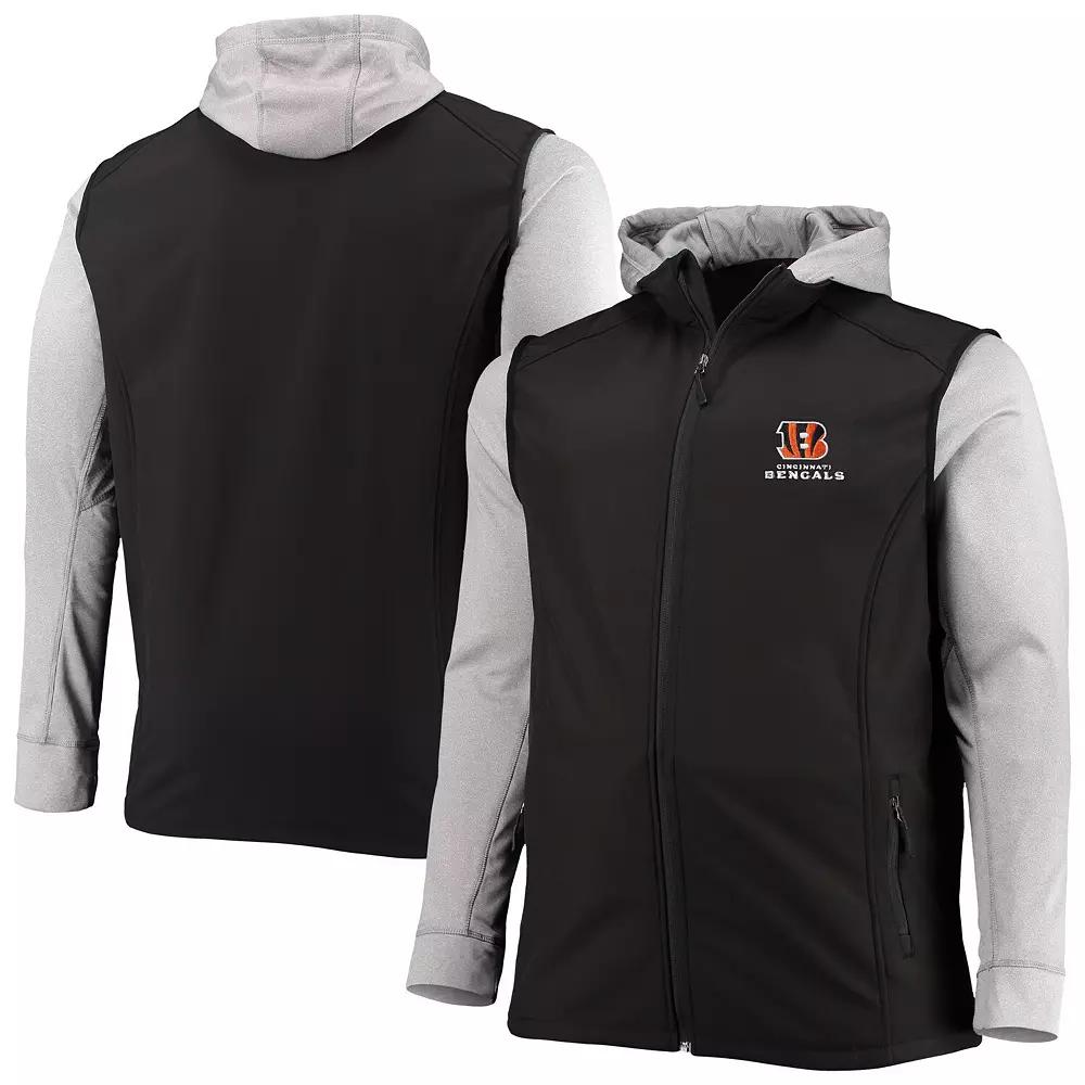 Men's Dunbrooke Black/Gray Cincinnati Bengals Big & Tall Alpha Full-Zip Hoodie Jacket,  Product Image