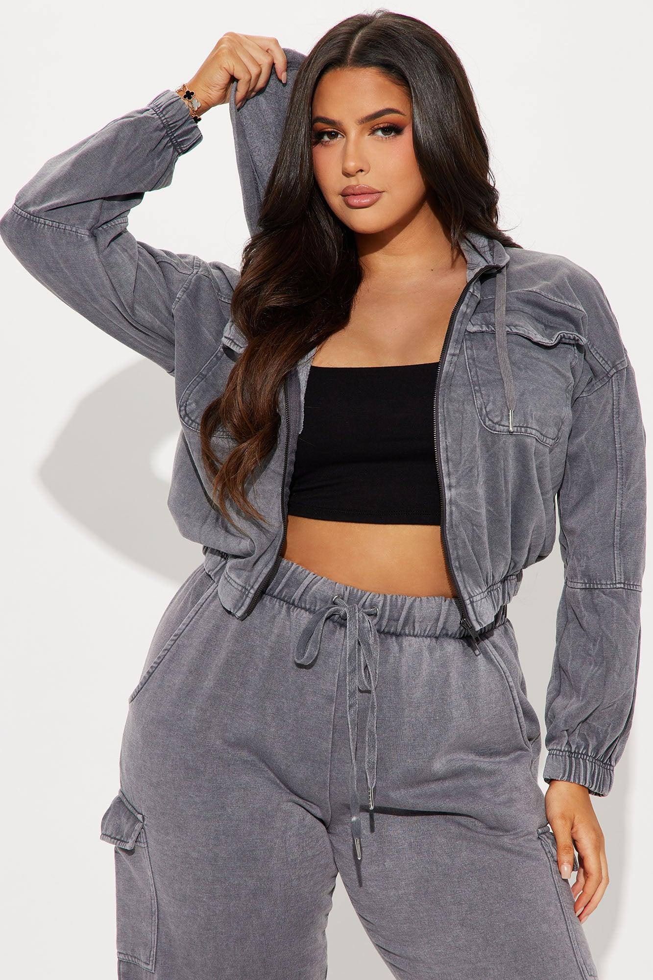 Fiona Fleece Lounge Jacket - Black Product Image