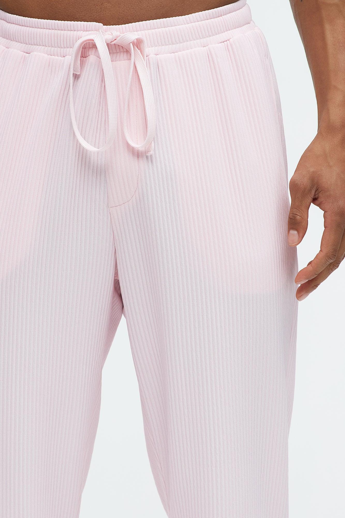 Show Up Slim Slit Pants - Pink Product Image