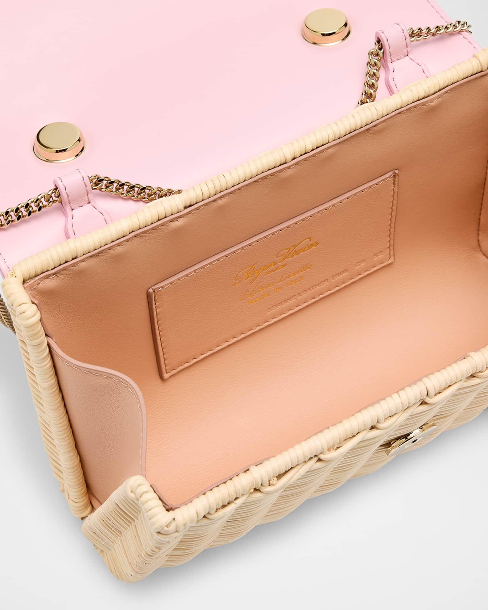 Flower Strass Bamboo Wicker Shoulder Bag Product Image