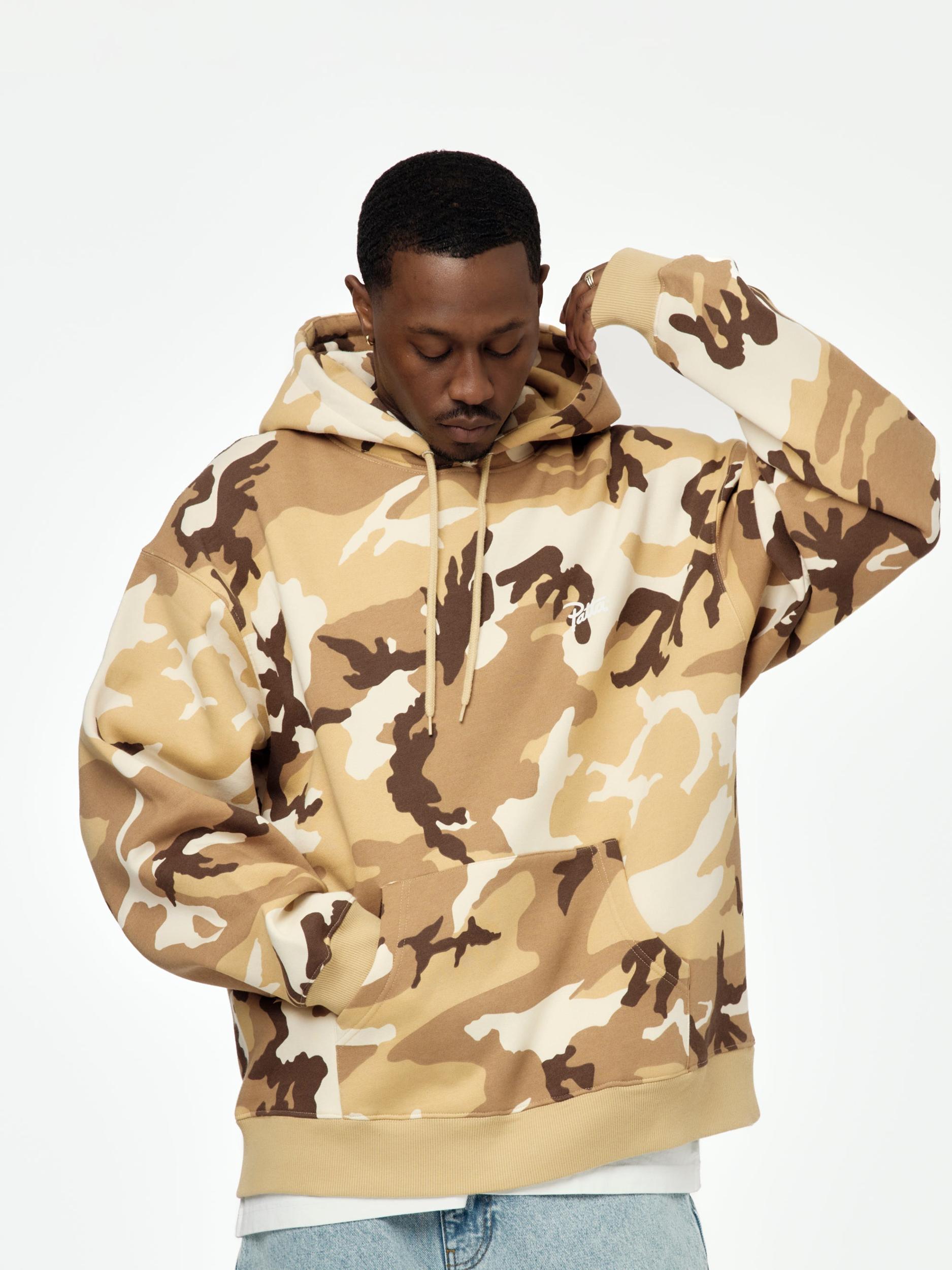 Bark Woodland Camo Boxy Hooded Sweater (Sand Dollar) Product Image