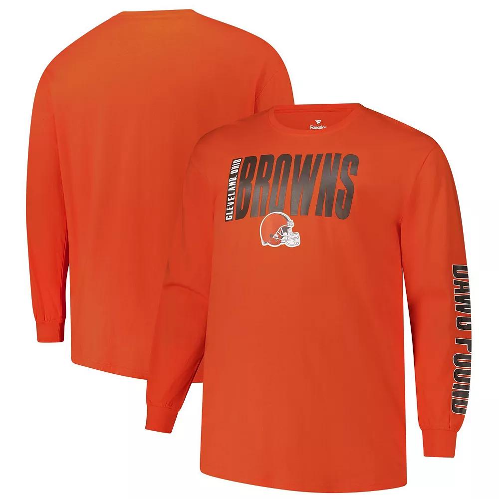 Men's Fanatics Orange Cleveland Browns Big & Tall Vision Long Sleeve T-Shirt,  Product Image