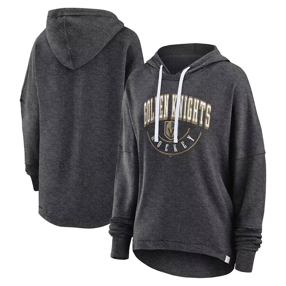 Women's Fanatics Branded Heather Charcoal Vegas Golden Knights Lux Lounge Helmet Arch Pullover Hoodie, Size: Small, Lvk Charco Product Image