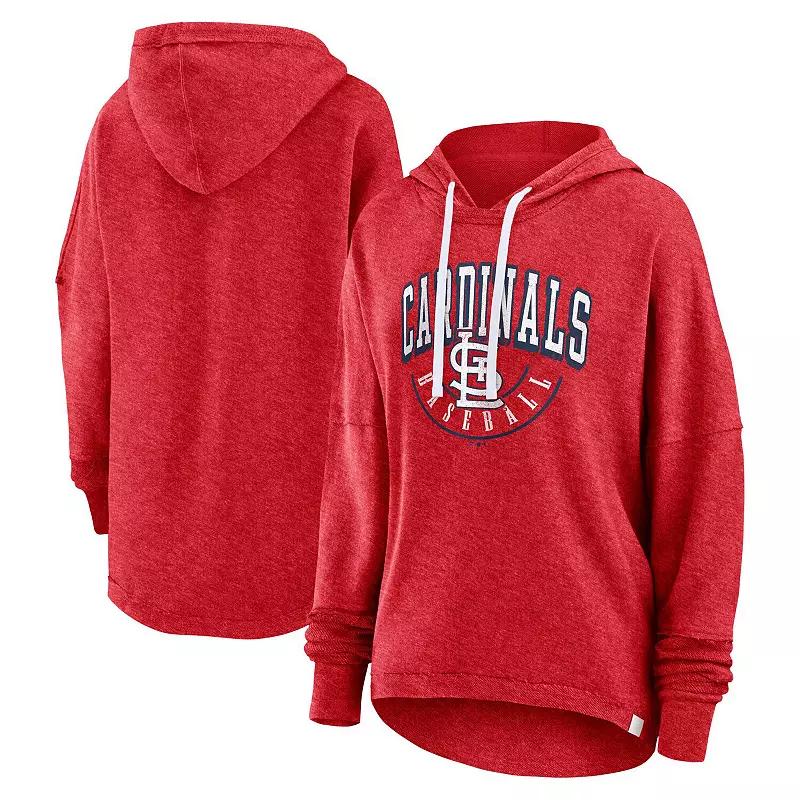 Women's Fanatics Branded Heather Red St. Louis Cardinals Luxe Pullover Hoodie,  Product Image
