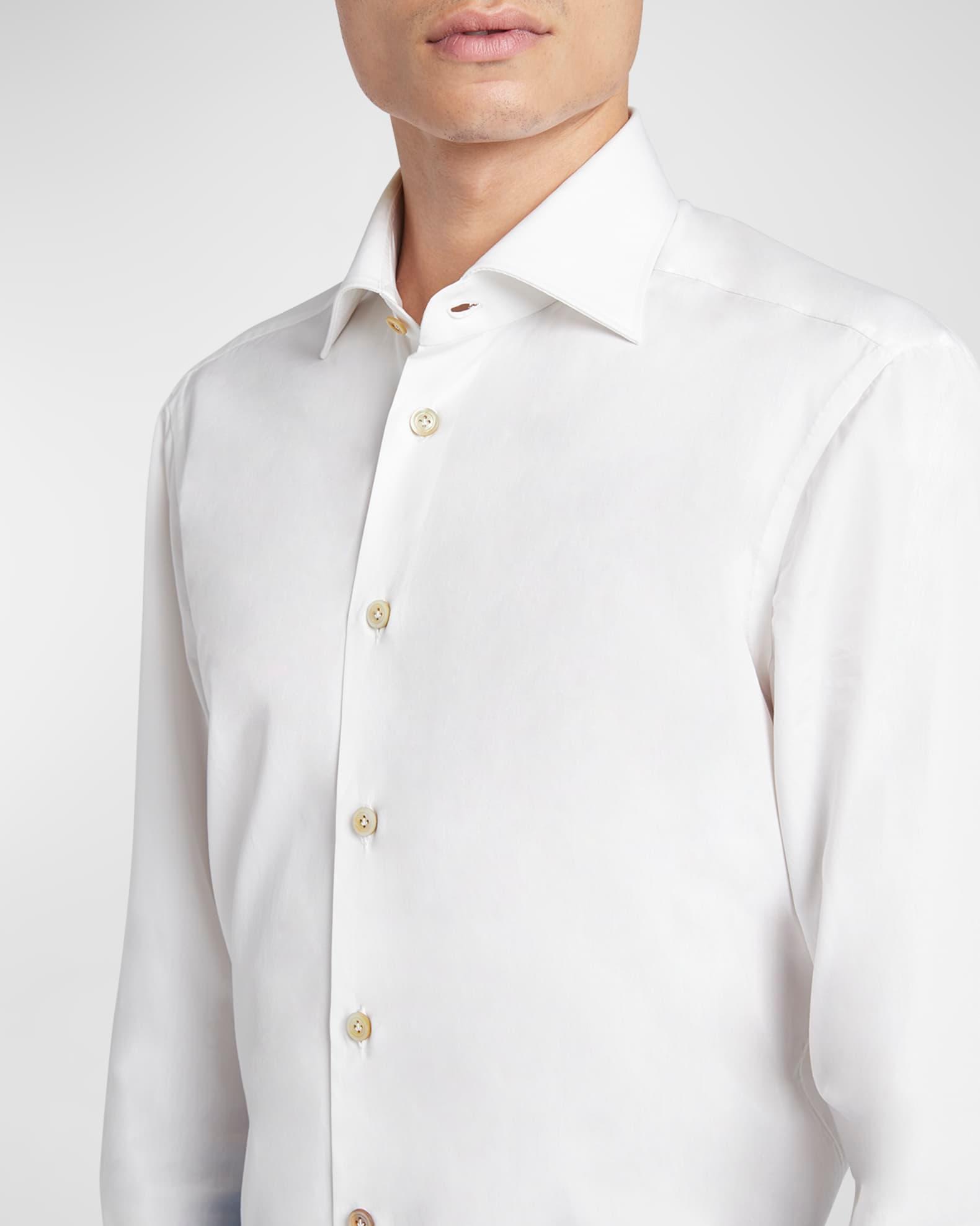 Men's Solid Twill Dress Shirt Product Image