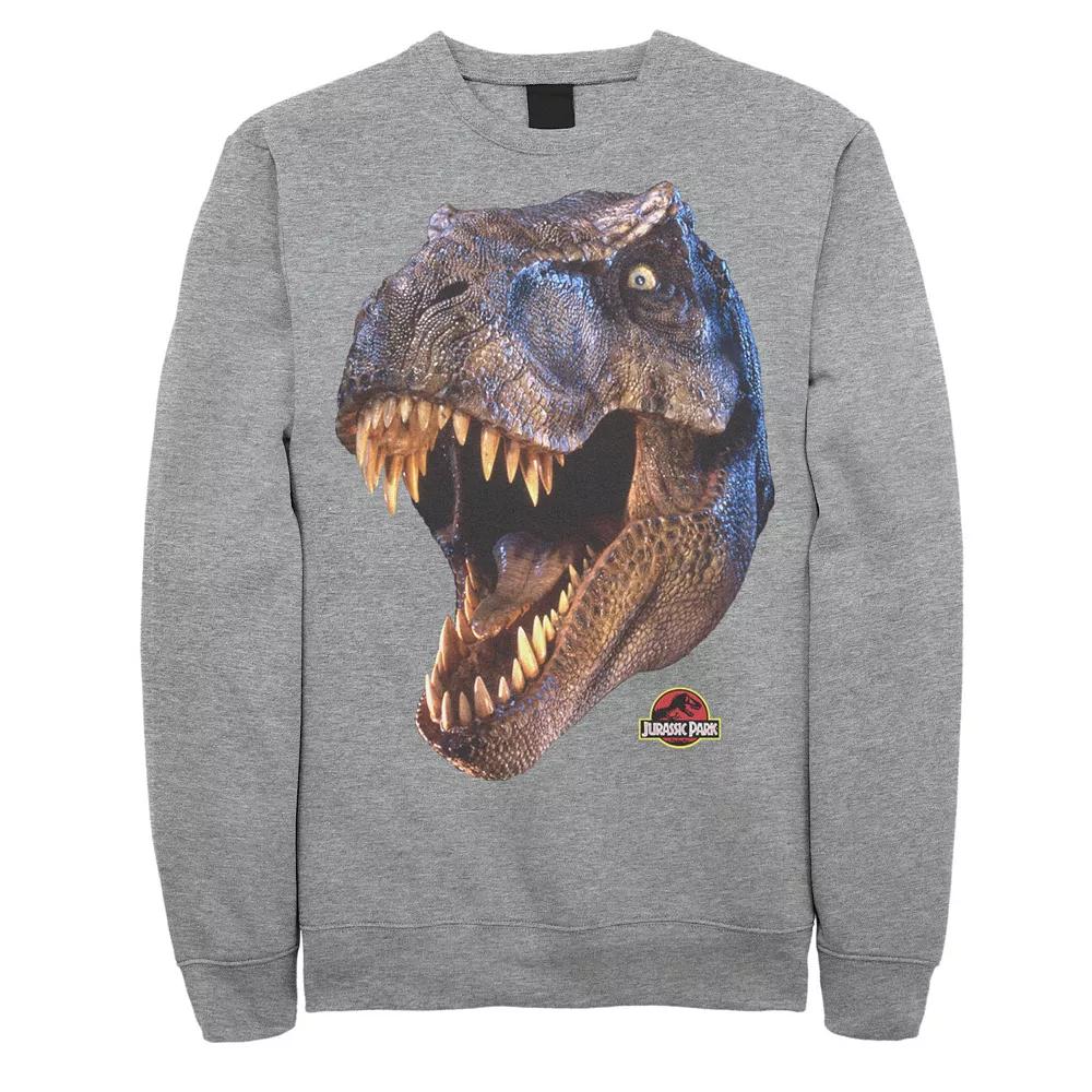 Men's Jurassic Park T-Rex Head Roar Fleece Graphic Pullover,  Product Image