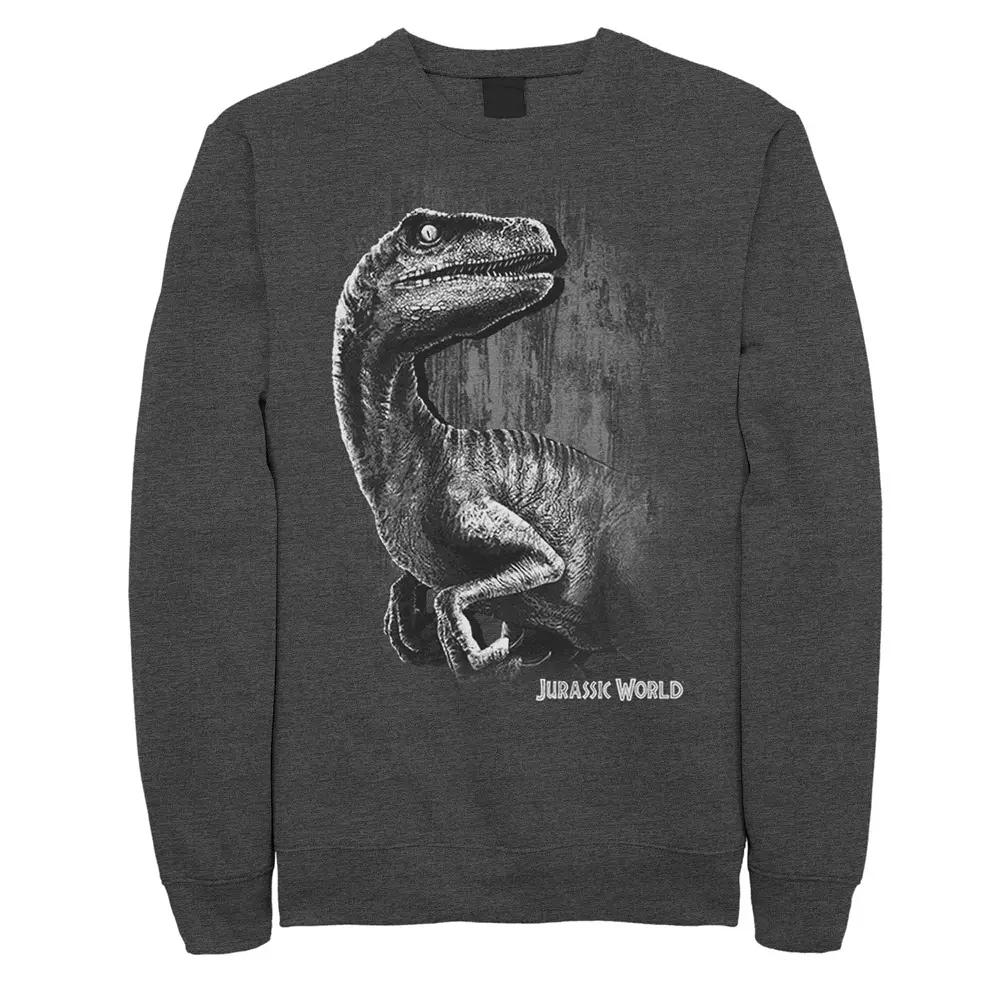 Men's Jurassic World Raptor Grunge Portrait Fleece Pullover,  Product Image
