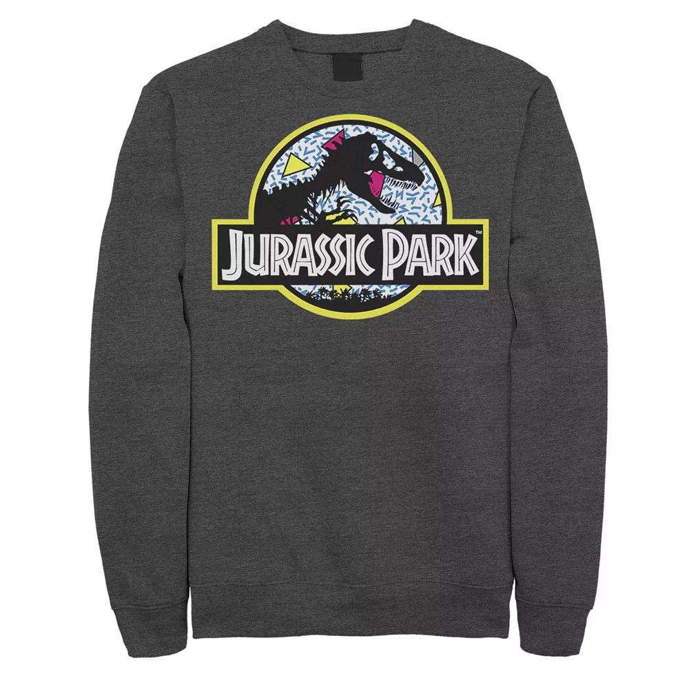 Men's Jurassic Park Blue Retro Classic Icon Sweashirt,  Product Image
