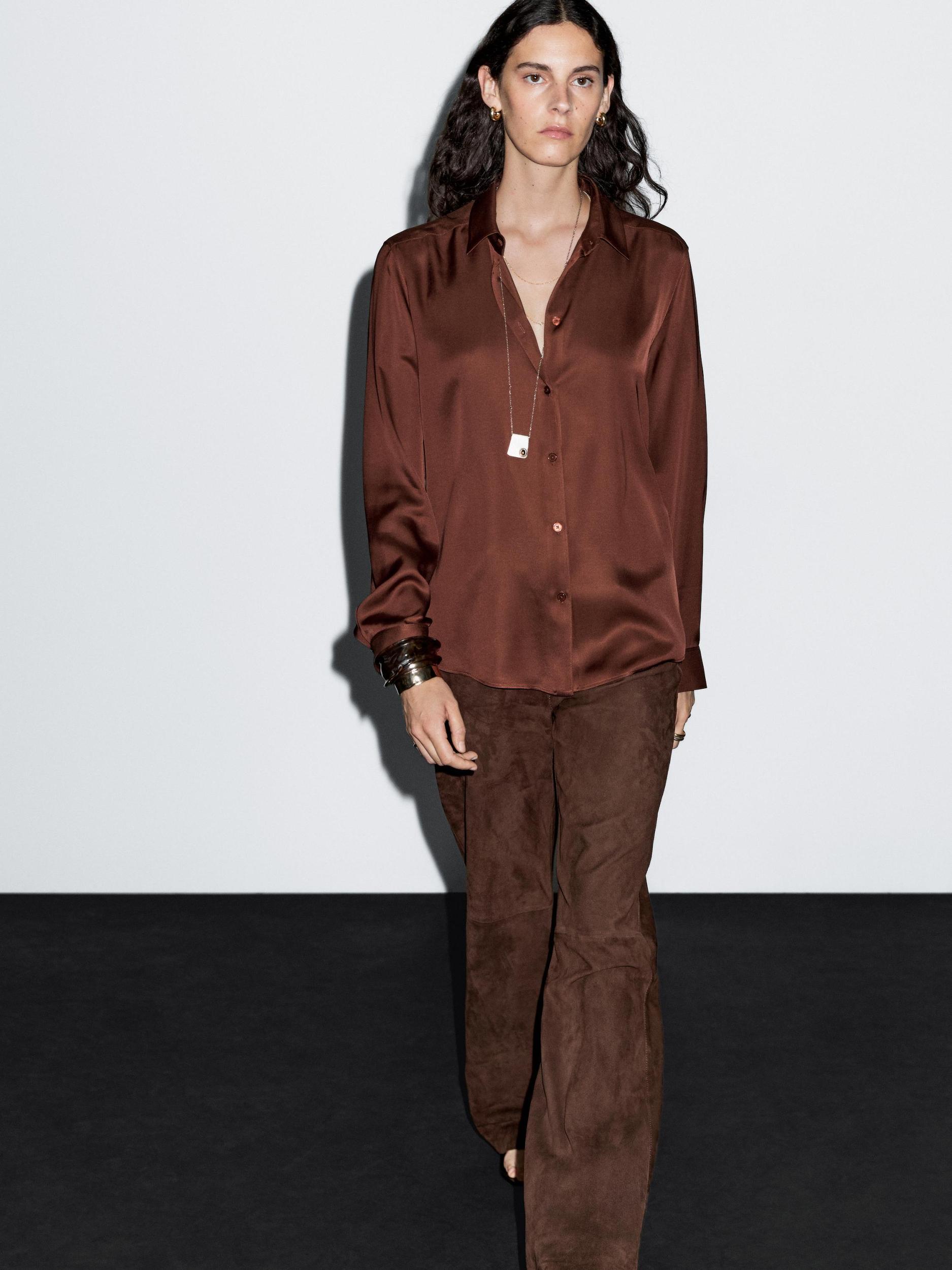 Suede leather trousers Product Image