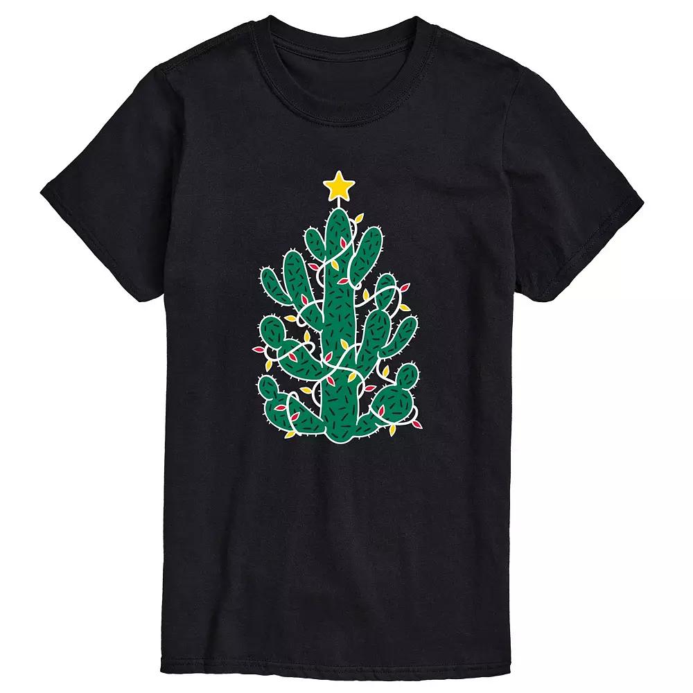 Big & Tall Cactus Christmas Tree Tee, Men's,  Product Image
