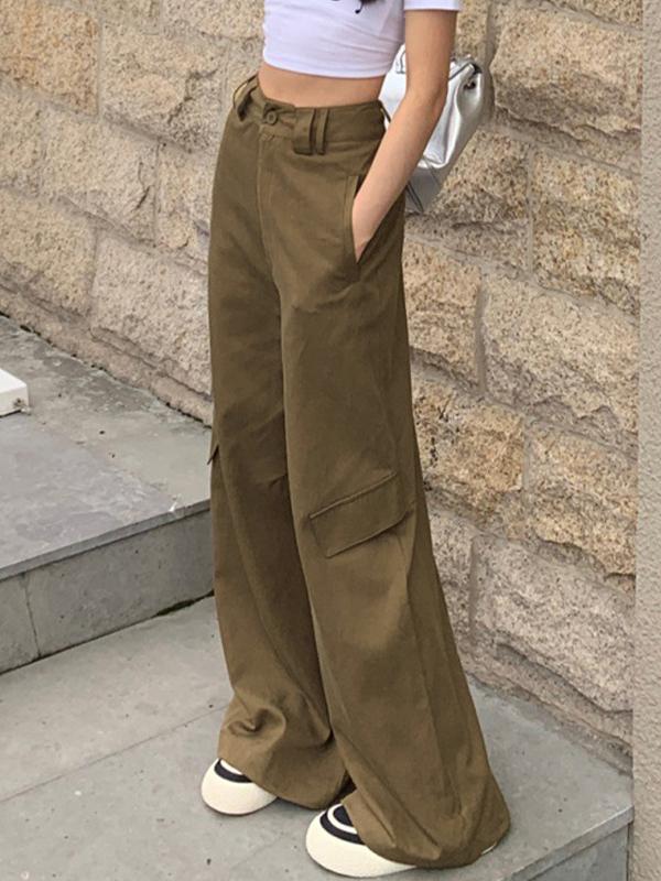 Pocket Wide Leg Cargo Pants Product Image
