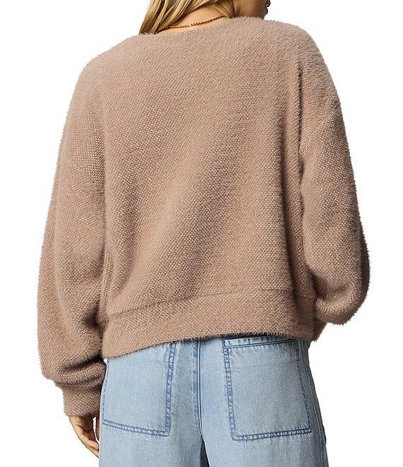 Splendid Fallon Fuzzy Knit Crew Neck Long Sleeve Top Product Image