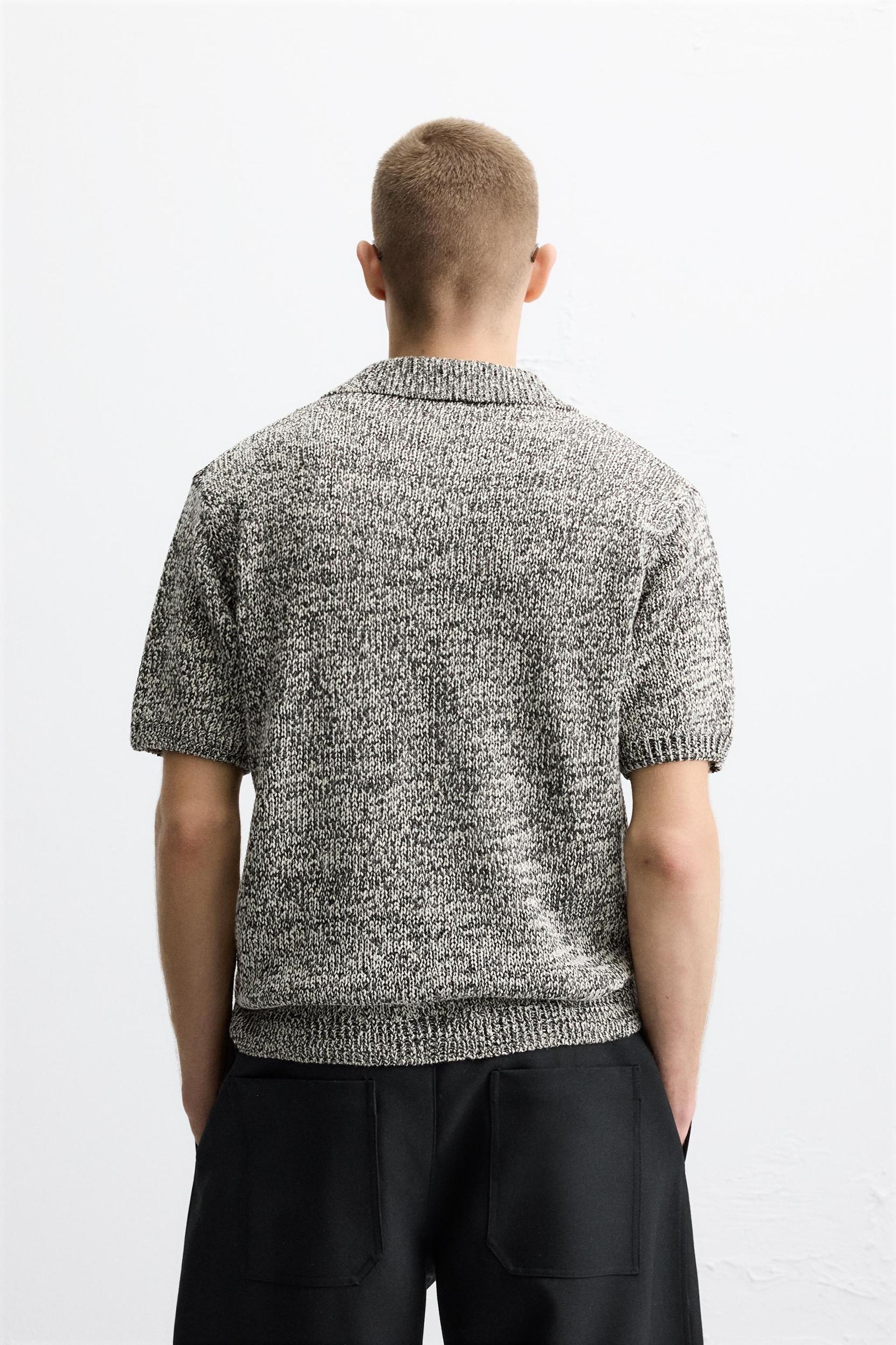 SHINY KNIT POLO SHIRT Product Image