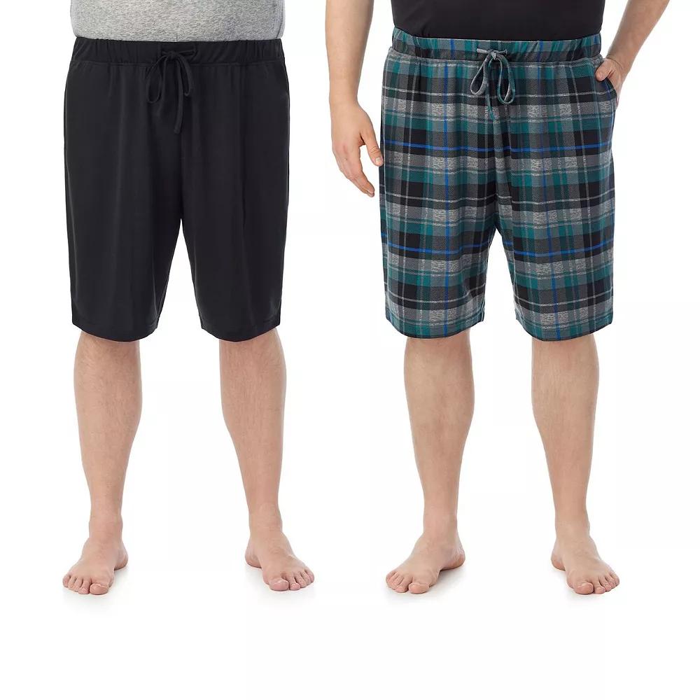 Big & Tall Cuddl Duds® 2-Pack French Terry Pajama Shorts Set, Men's, Size: 2XB, Gray Grey Product Image