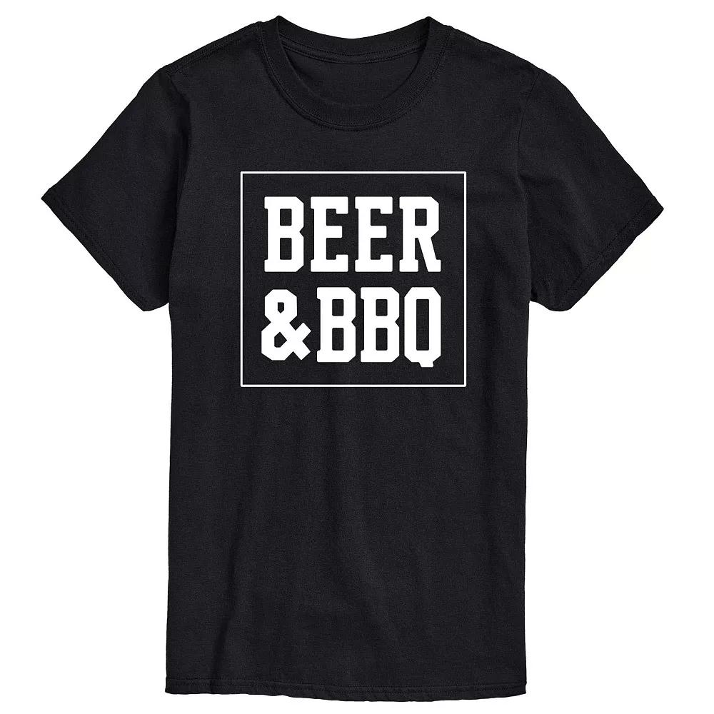 Big & Tall Beer And BBQ Tee, Men's, Size: 4XL Tall, Black Product Image
