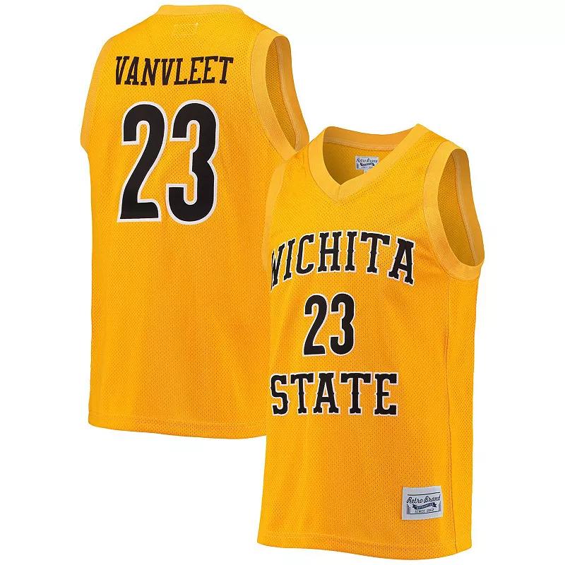 Mens Original Retro Brand Fred VanVleet Gold Wichita State Shockers Commemorative Classic Basketball Jersey Product Image