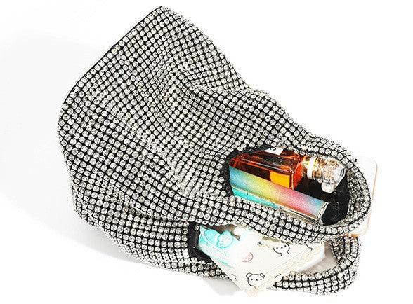Full Diamond Bag Bucket Rhinestone Chain Purse Product Image