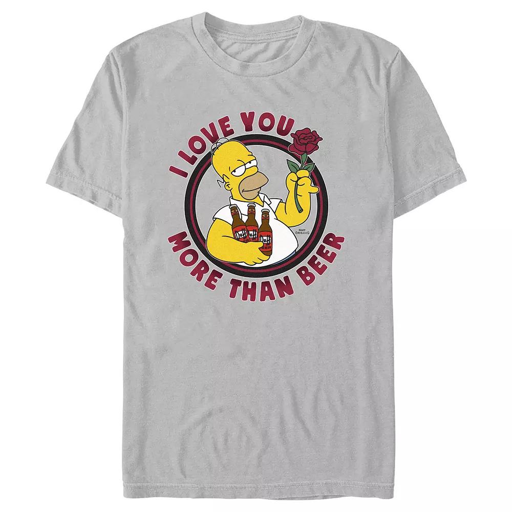 Men's The Simpsons Love And Beer Tee Graphic Tee,  Product Image