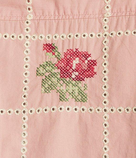 Murano From The Garden Collection Slim Fit Embroidered Short Sleeve Woven Camp Shirt Product Image