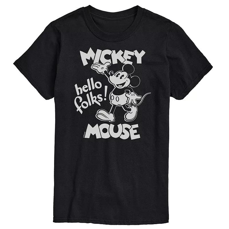 Disney's Mickey Mouse Men's Hello Folks Graphic Tee,  Product Image