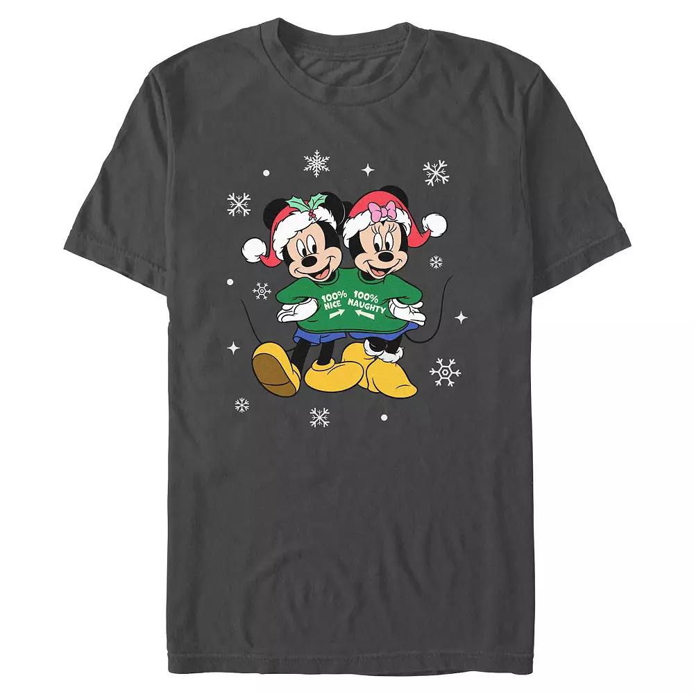 Men's Disney's Mickey & Minnie Nice & Naughty Graphic Tee,  Product Image