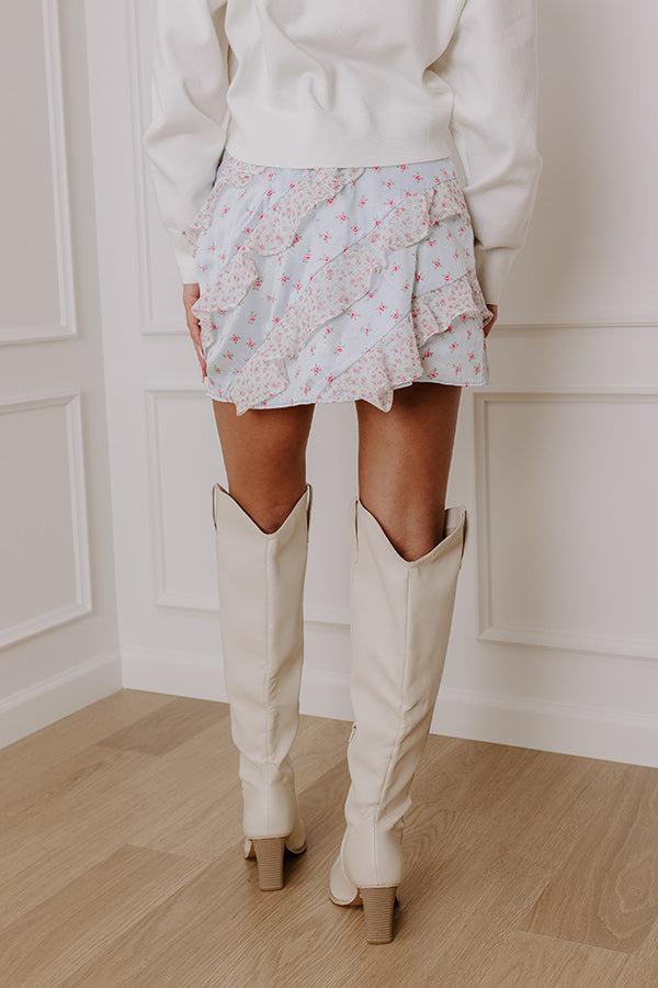 The Willa High Waist Satin Mini Skirt Product Image