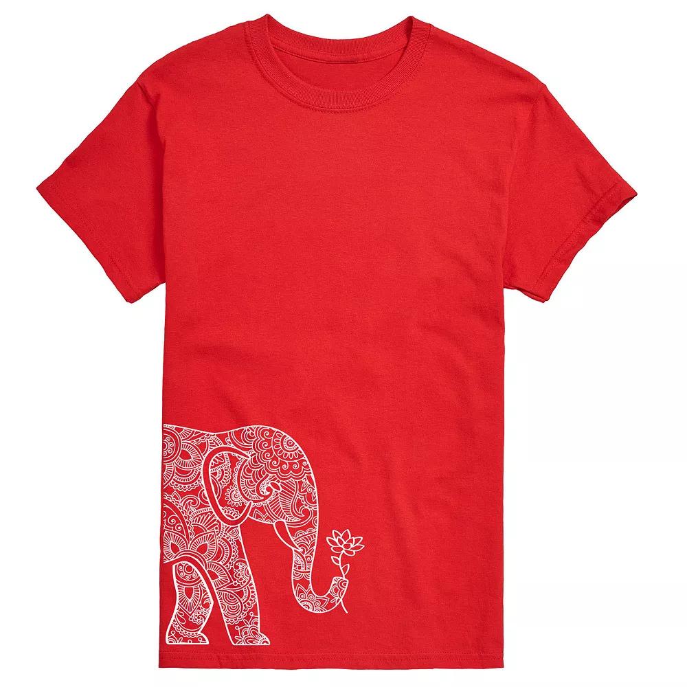 Big & Tall Elephant Lotus Tee, Men's,  Product Image