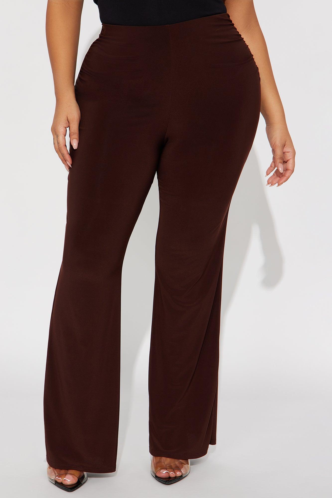 Waiting On You Flare Pant 32″ - Chocolate Female Product Image