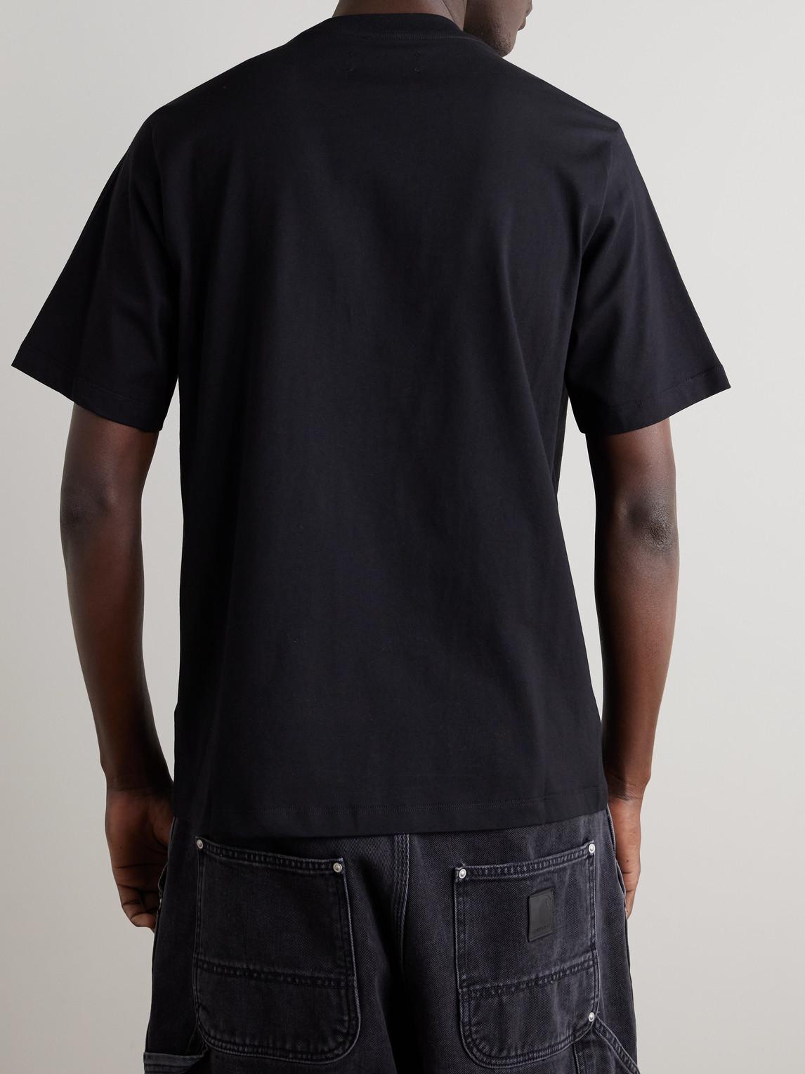 AMIRI Black Cotton T-shirt With Bold Logo Statement Product Image