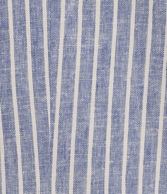 tyler boe Cooper Linen Stripe Notch Lapel 3/4 Sleeve Single Breasted Jacket Product Image