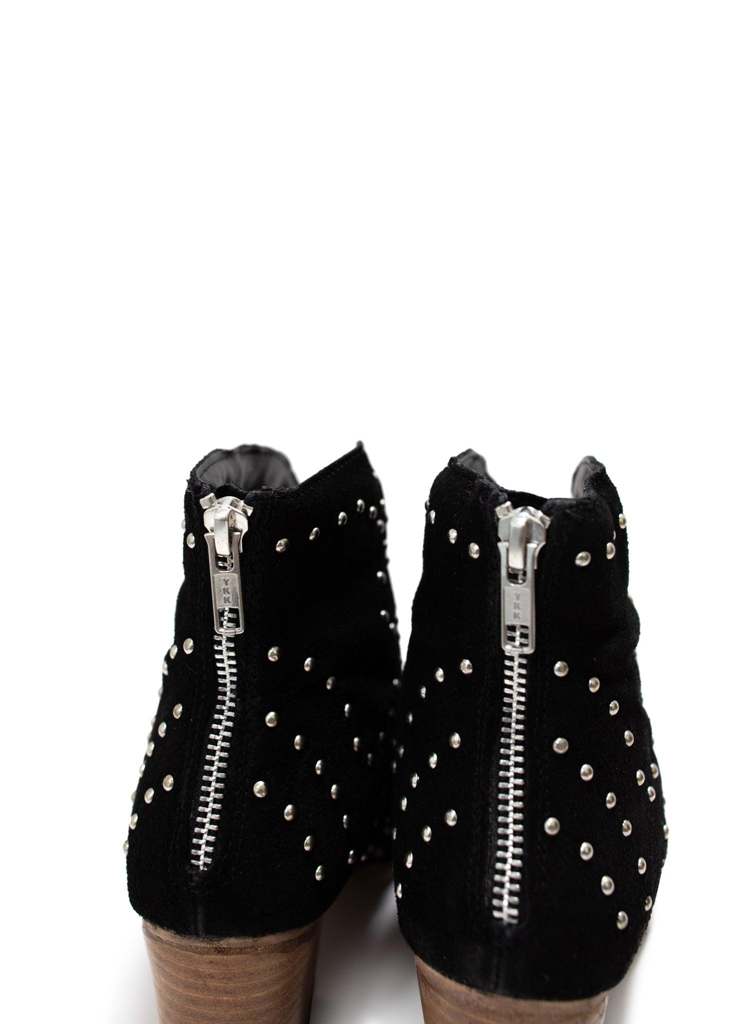 Twilight Studded Heeled Ankle Boot in Denim (Online Exclusive) Product Image