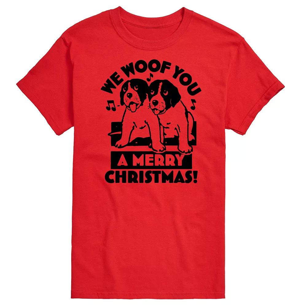 Men's We Woof You Merry Christmas Graphic Tee,  Product Image
