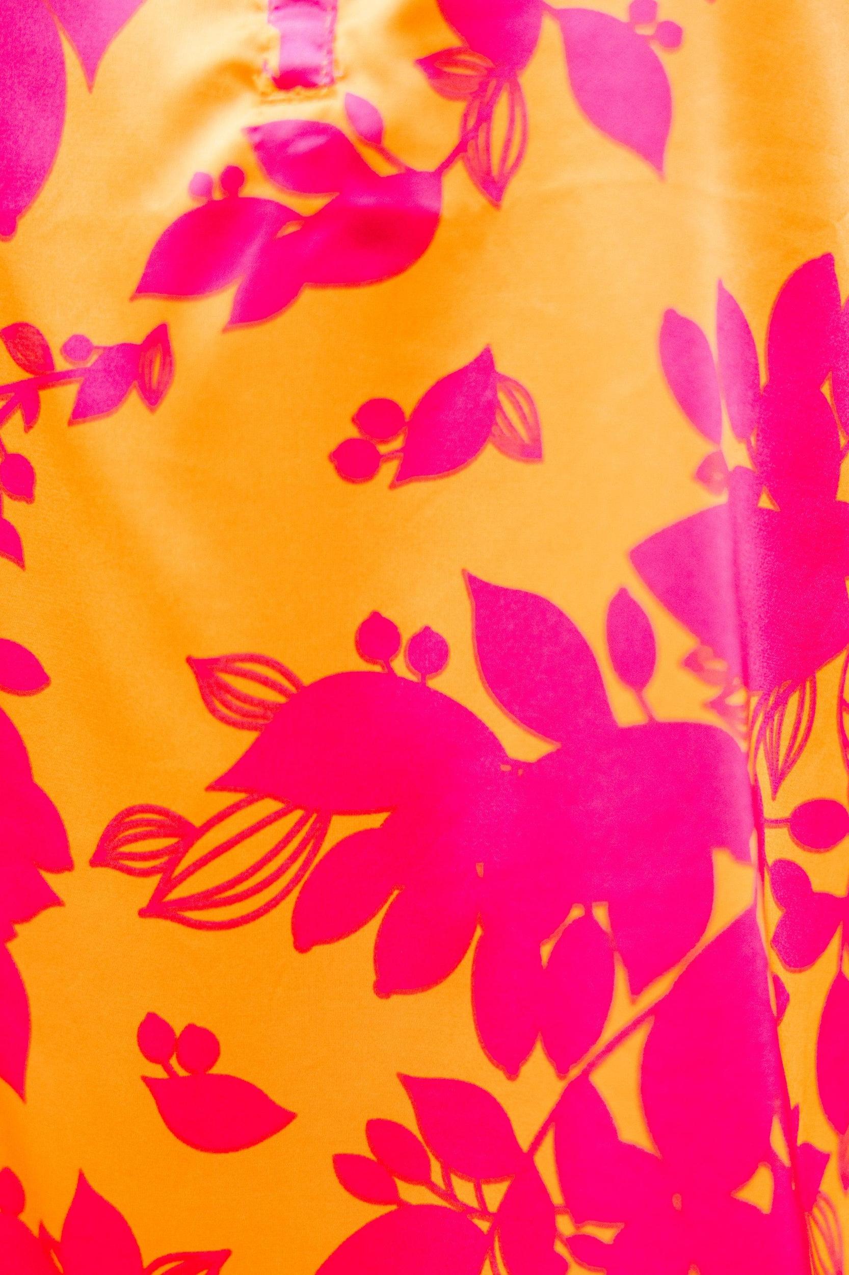 Love In The Air Sunkist Orange Floral Blouse Female Product Image