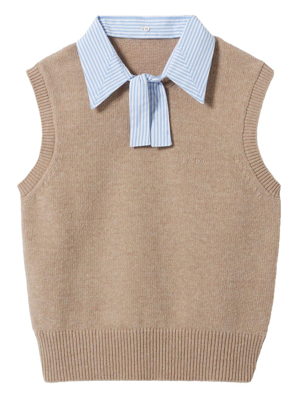 sleeveless wool top Product Image