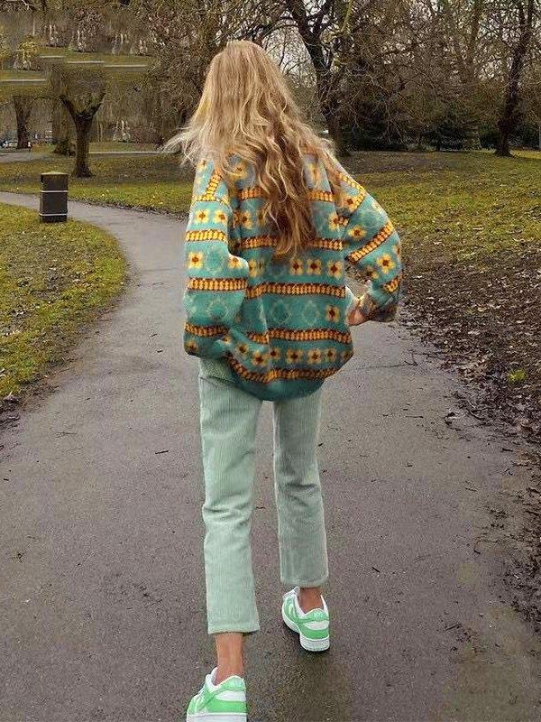 Vintage Floral Jumper Sweater Product Image