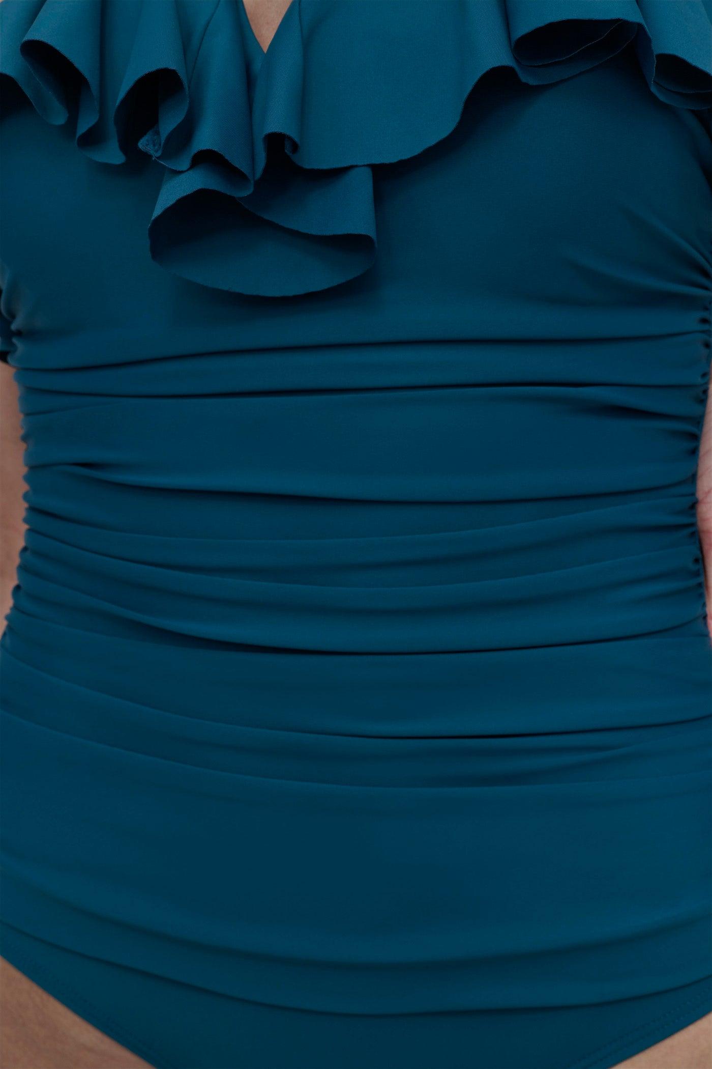 RUFFLED PINUP BANDEAU ONE PIECE Product Image